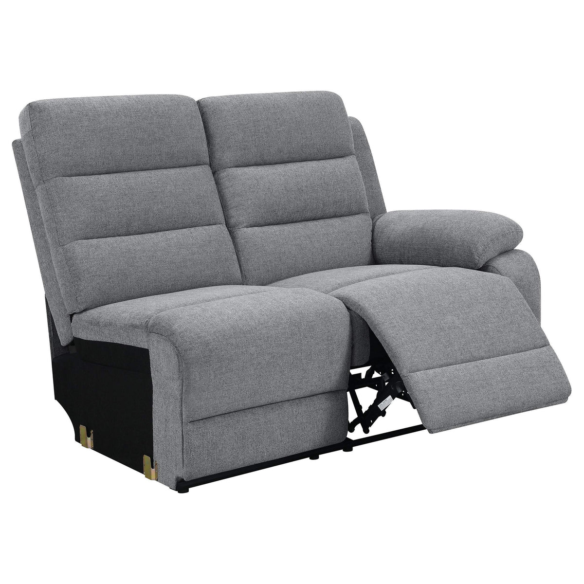 Sofá seccional reclinable tapizado David color humo