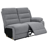 Sofá seccional reclinable tapizado David color humo