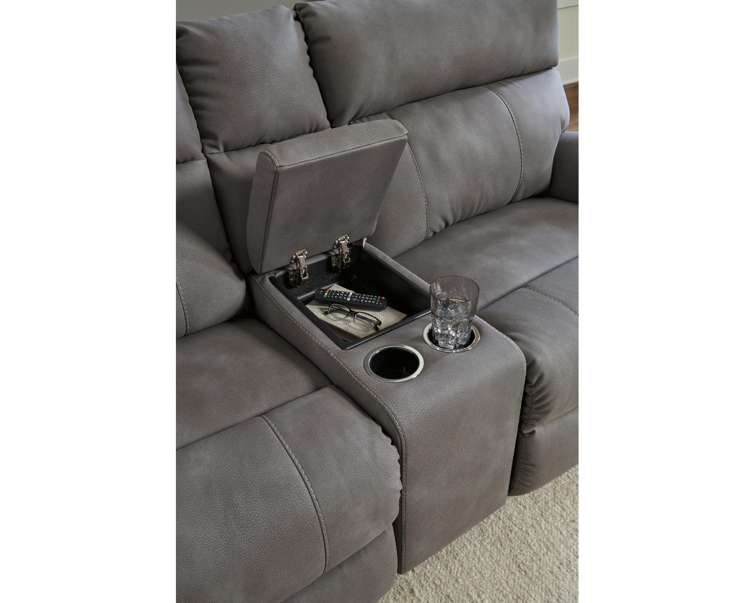 Next-Gen DuraPella 3-Piece Power Reclining Sectional Loveseat with Console