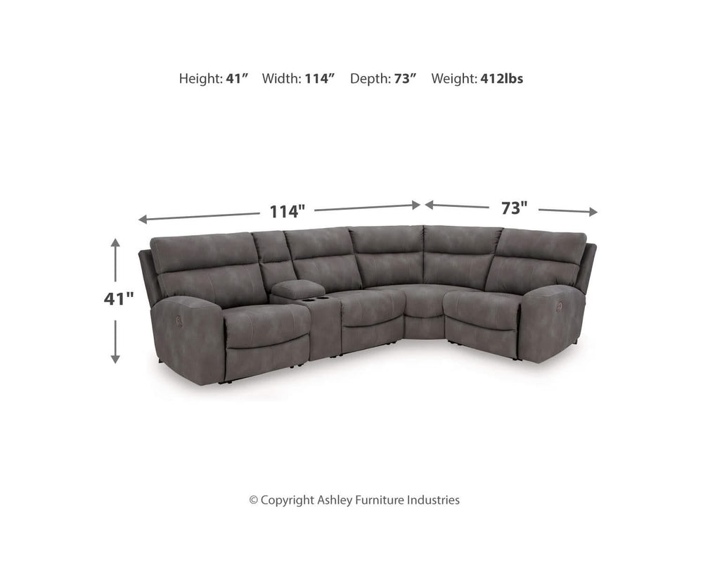 Next-Gen DuraPella 5-Piece Power Reclining Sectional