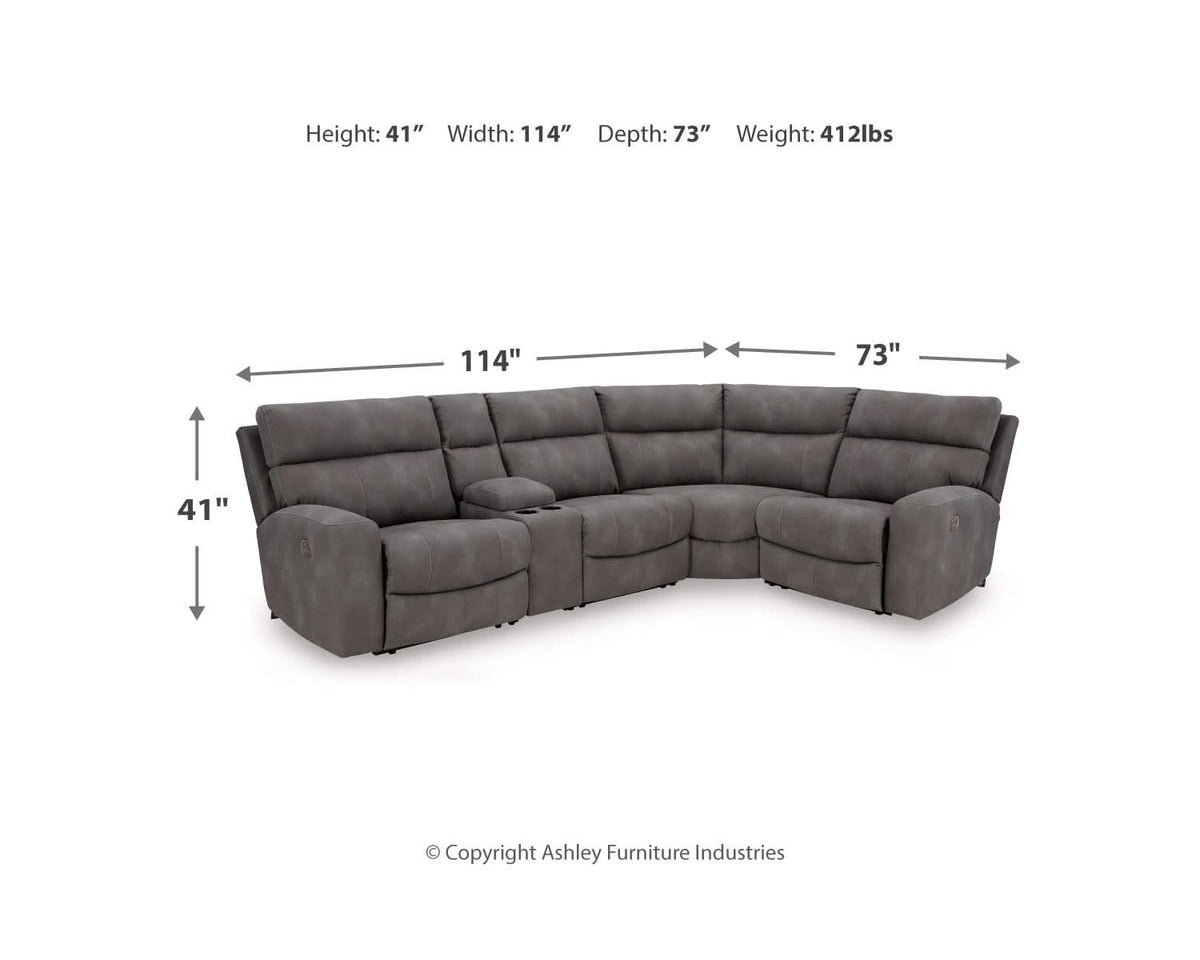 Next-Gen DuraPella 5-Piece Power Reclining Sectional