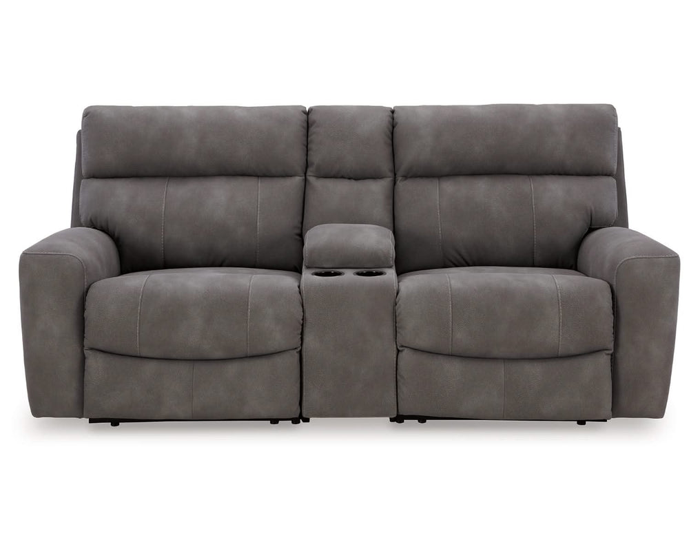 Next-Gen DuraPella 3-Piece Power Reclining Sectional Loveseat with Console