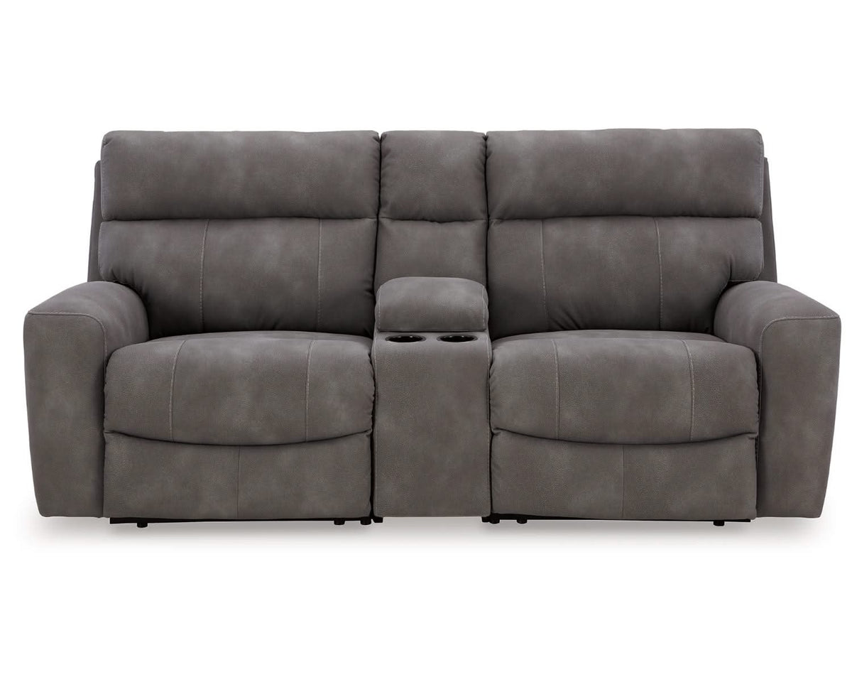 Next-Gen DuraPella 3-Piece Power Reclining Sectional Loveseat with Console