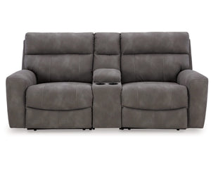 Next-Gen DuraPella 3-Piece Power Reclining Sectional Loveseat with Console