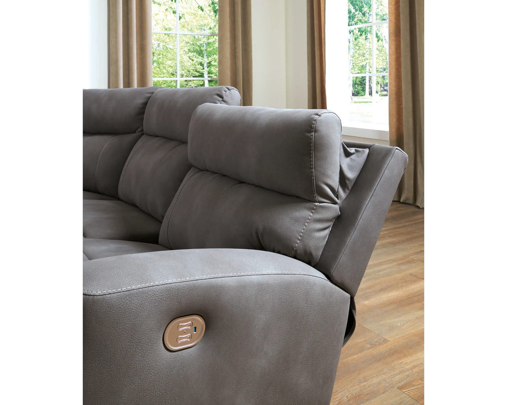 Next-Gen DuraPella 3-Piece Power Reclining Sectional Loveseat with Console