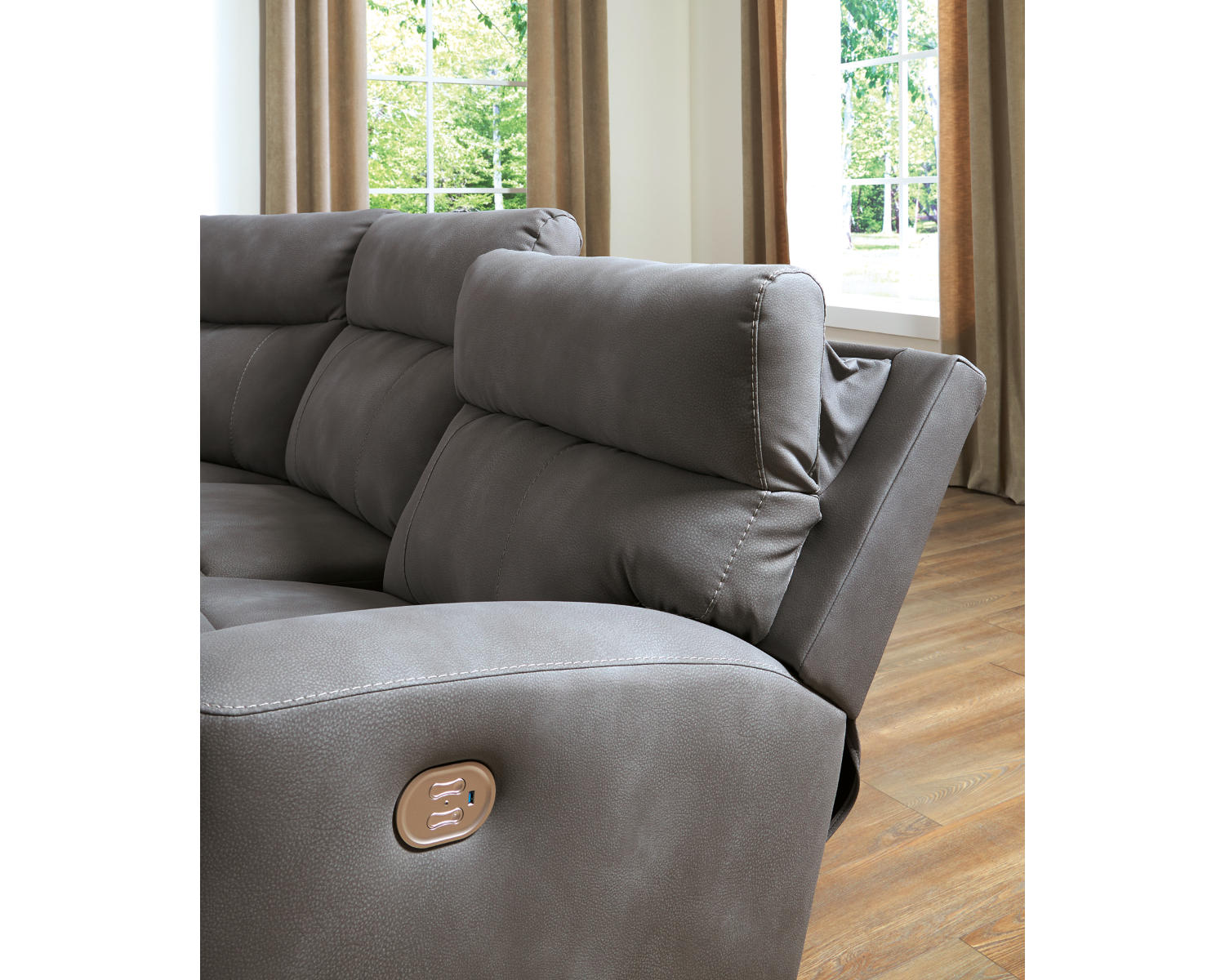 Next-Gen DuraPella 3-Piece Power Reclining Sectional Loveseat with Console