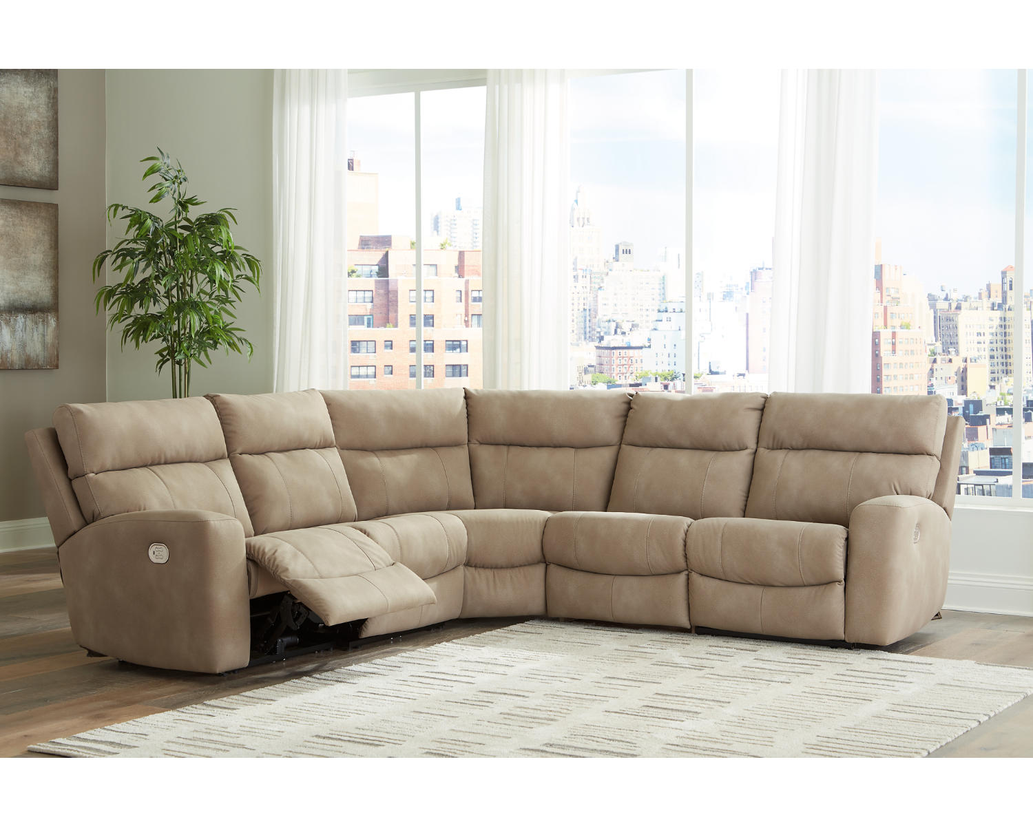 Next-Gen DuraPella 5-Piece Power Reclining Sectional