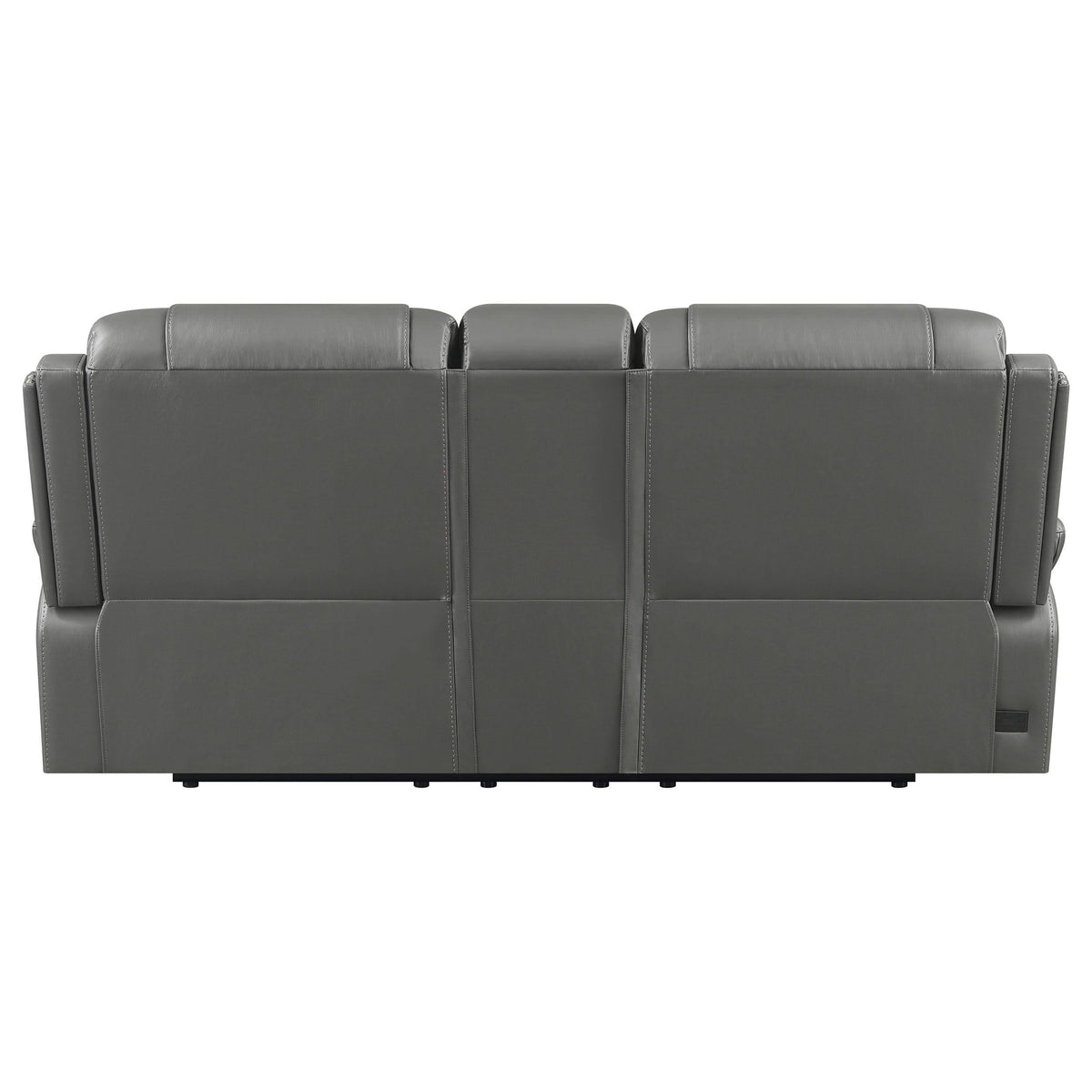 Conjunto de sofá eléctrico tapizado Flamenco de 2 piezas en color carbón