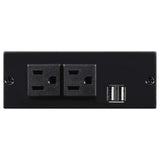 Conjunto de sofá eléctrico tapizado Flamenco de 2 piezas en color carbón