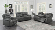 Flamenco 3-piece Upholstered Power Sofa Set Charcoal