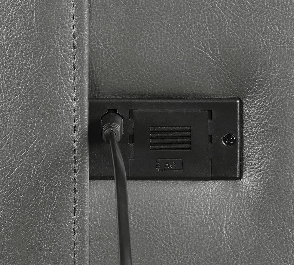 Flamenco Upholstered Power Reclining Sofa Charcoal