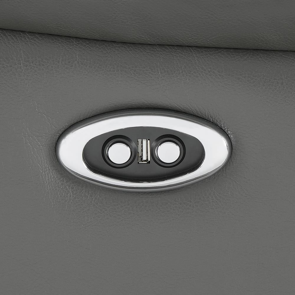 Flamenco Upholstered Power Reclining Sofa Charcoal