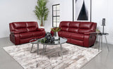 Conjunto de sofá reclinable tapizado Camila de 2 piezas en color rojo