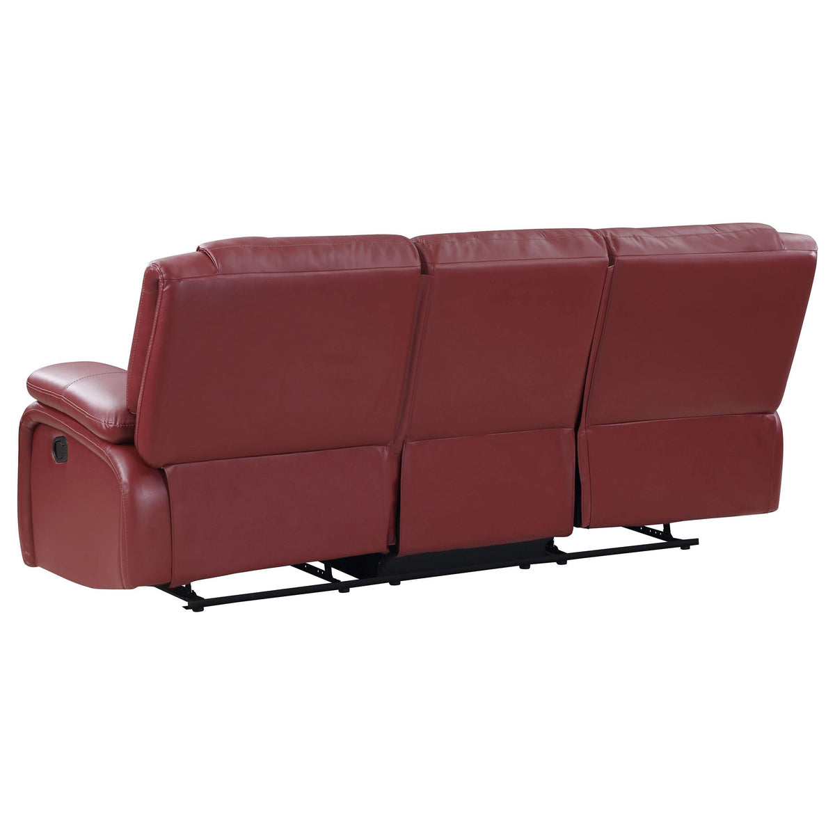 Conjunto de sofá reclinable tapizado Camila de 2 piezas en color rojo