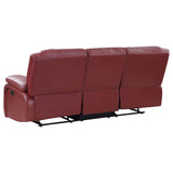 Conjunto de sofá reclinable tapizado Camila de 2 piezas en color rojo