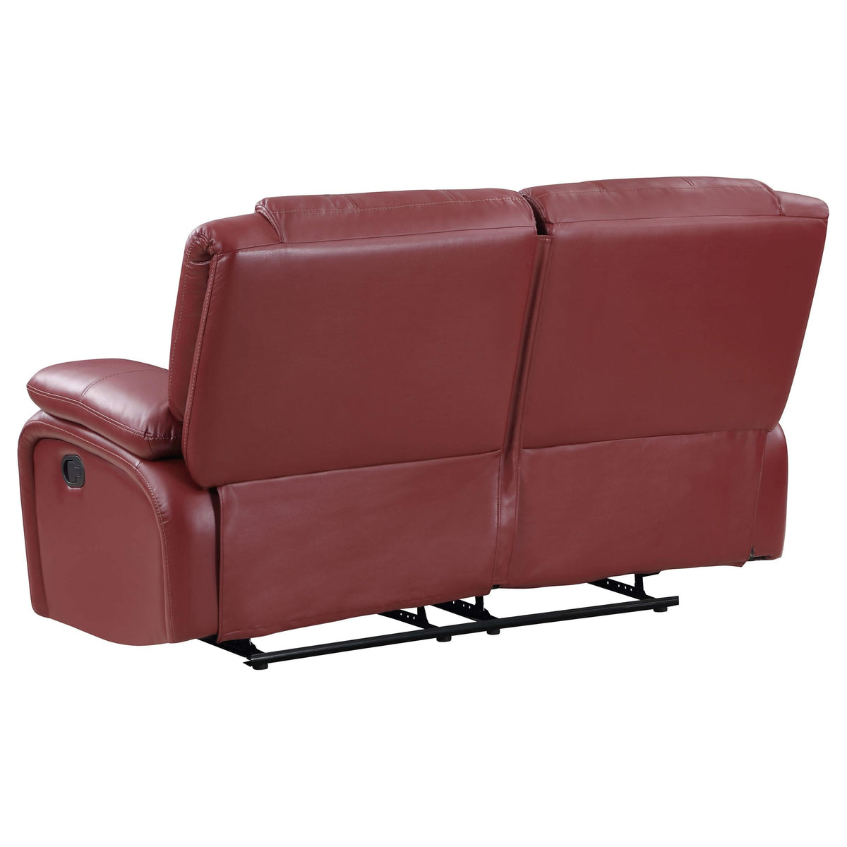 Conjunto de sofá reclinable tapizado Camila de 2 piezas en color rojo