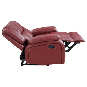 Conjunto de sofá reclinable tapizado Camila de 2 piezas en color rojo