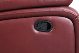 Conjunto de sofá reclinable tapizado Camila de 2 piezas en color rojo