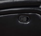 Conjunto de sofá reclinable con movimiento tapizado Camila de 2 piezas, color negro
