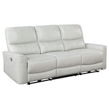 Conjunto de sofá reclinable eléctrico de 2 piezas Greenfield gris paloma