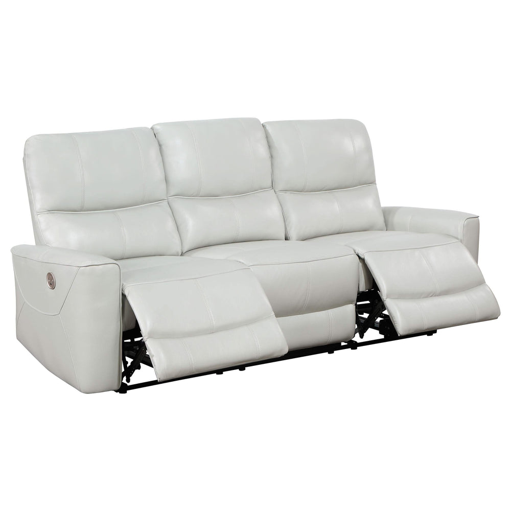 Conjunto de sofá reclinable eléctrico de 2 piezas Greenfield gris paloma