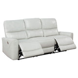 Conjunto de sofá reclinable eléctrico de 2 piezas Greenfield gris paloma