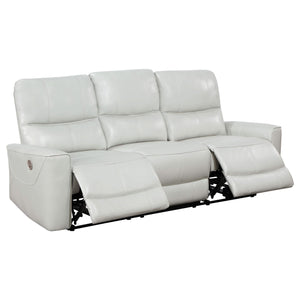 Conjunto de sofá reclinable eléctrico de 2 piezas Greenfield gris paloma
