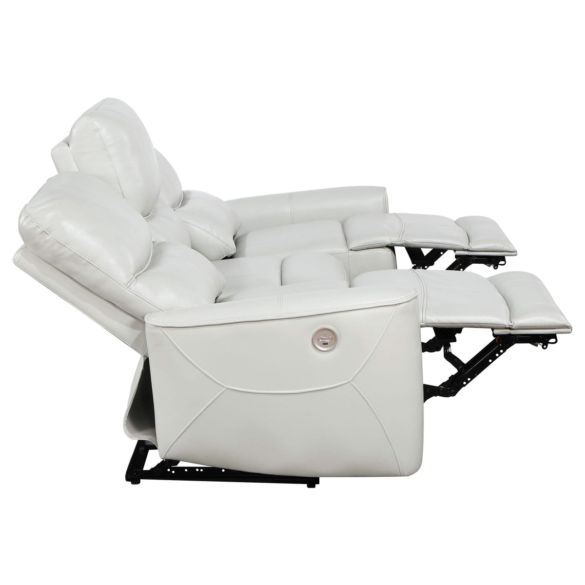 Conjunto de sofá reclinable eléctrico de 2 piezas Greenfield gris paloma