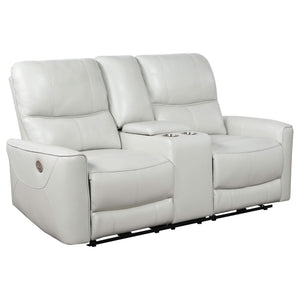 Conjunto de sofá reclinable eléctrico de 2 piezas Greenfield gris paloma