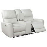 Conjunto de sofá reclinable eléctrico de 2 piezas Greenfield gris paloma