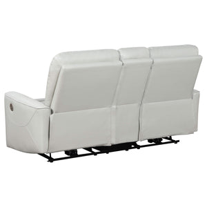 Conjunto de sofá reclinable eléctrico de 2 piezas Greenfield gris paloma