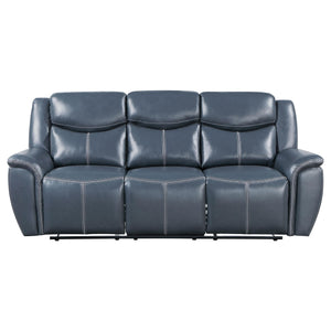 Sofá reclinable Sloane con brazos acolchados y tapizado en azul