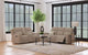 Conjunto de sofá reclinable tapizado de 2 piezas Brentwood en color topo