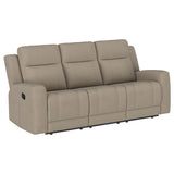 Conjunto de sofá reclinable tapizado de 2 piezas Brentwood en color topo