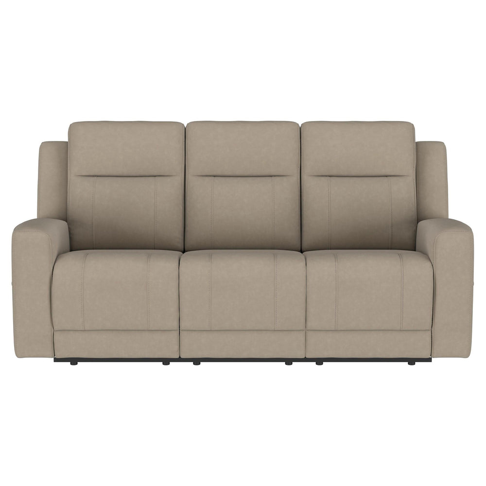 Conjunto de sofá reclinable tapizado de 2 piezas Brentwood en color topo