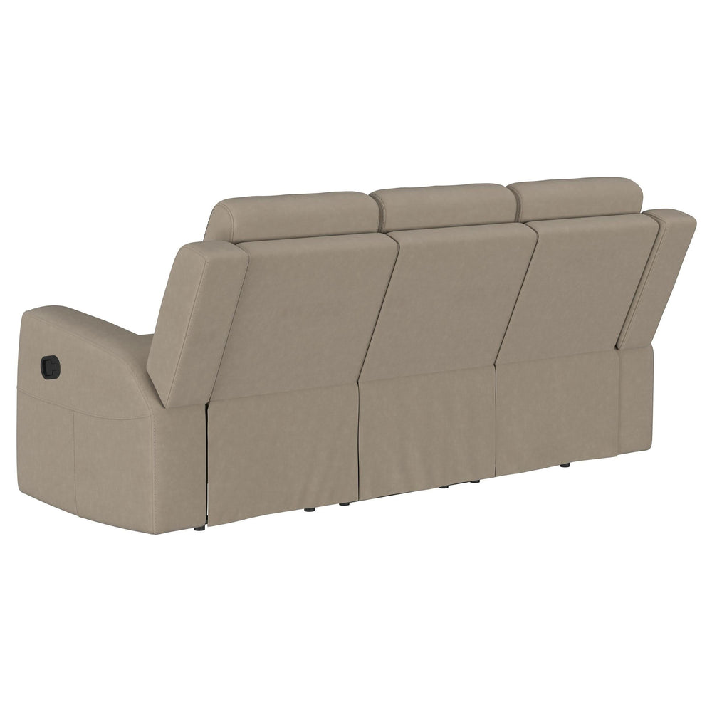 Conjunto de sofá reclinable tapizado de 2 piezas Brentwood en color topo
