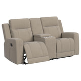 Conjunto de sofá reclinable tapizado de 2 piezas Brentwood en color topo