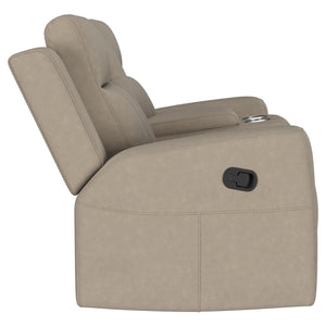 Conjunto de sofá reclinable tapizado de 2 piezas Brentwood en color topo