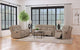 Conjunto de sofá reclinable tapizado de 3 piezas Brentwood en color topo