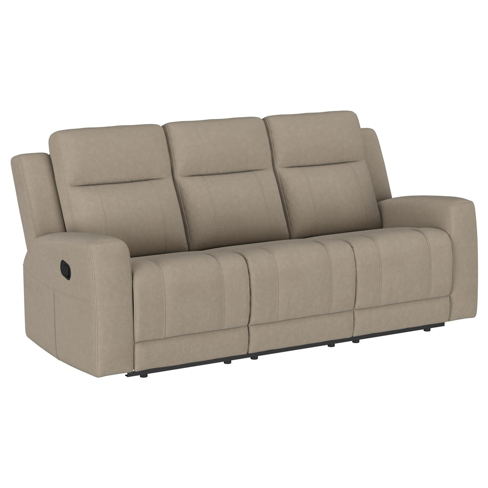 Conjunto de sofá reclinable tapizado de 3 piezas Brentwood en color topo