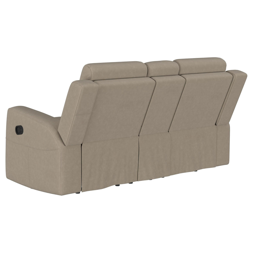 Conjunto de sofá reclinable tapizado de 3 piezas Brentwood en color topo