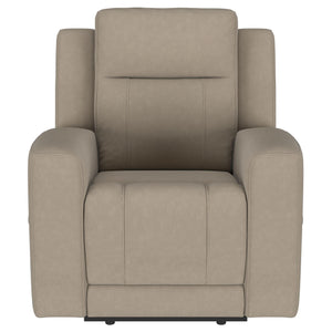 Conjunto de sofá reclinable tapizado de 3 piezas Brentwood en color topo