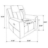 Conjunto de sofá reclinable tapizado de 3 piezas Brentwood en color topo