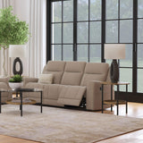 Sofá reclinable móvil tapizado Brentwood en color topo