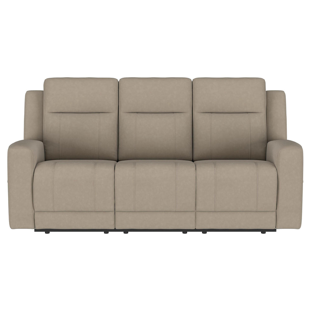 Sofá reclinable móvil tapizado Brentwood en color topo