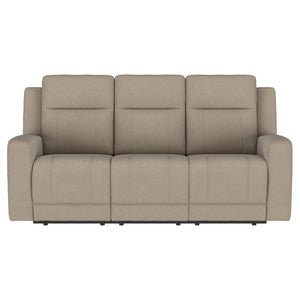 Sofá reclinable móvil tapizado Brentwood en color topo