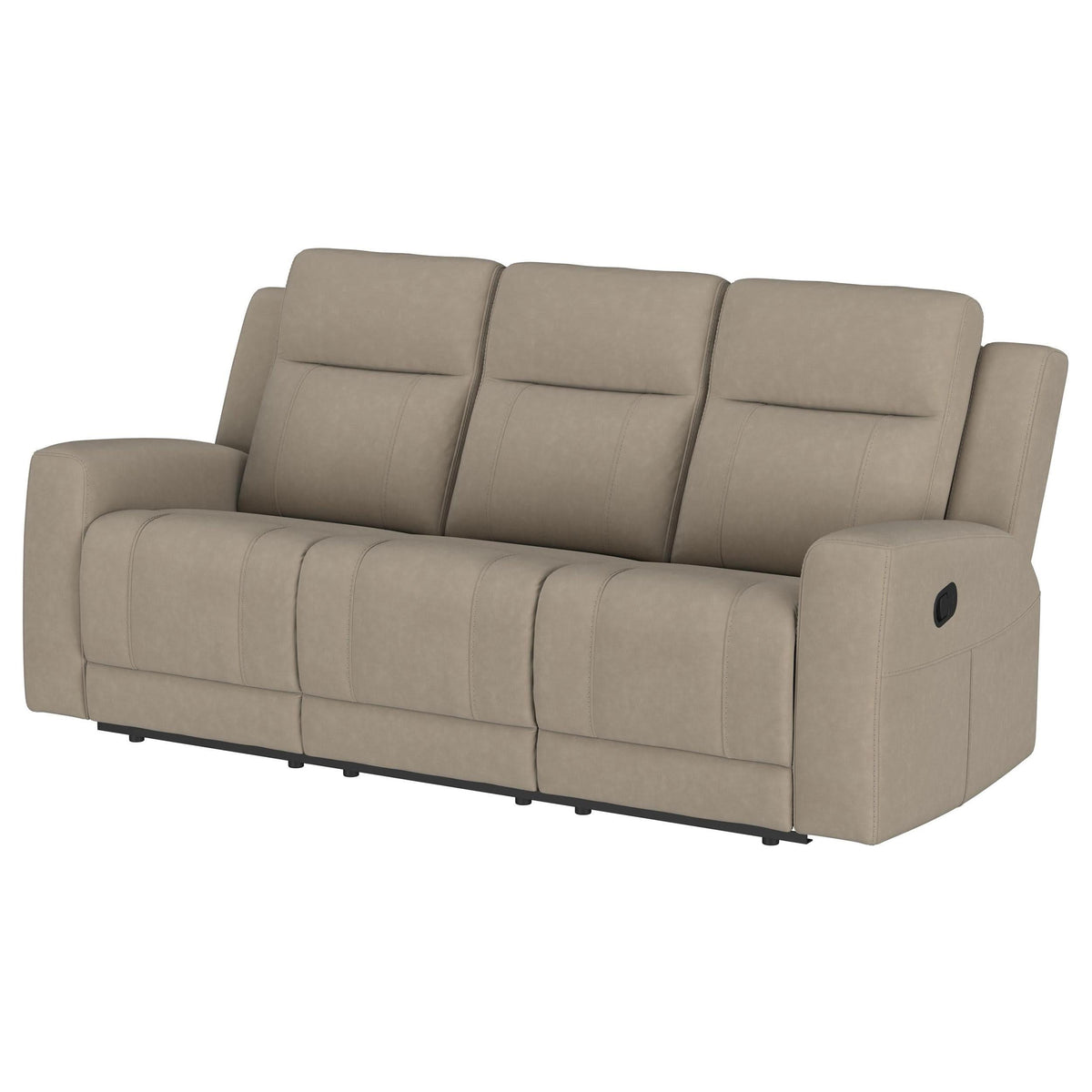 Sofá reclinable móvil tapizado Brentwood en color topo