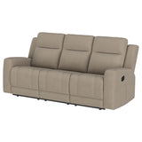 Sofá reclinable móvil tapizado Brentwood en color topo