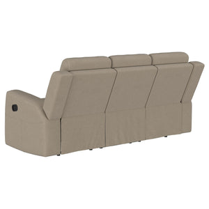 Sofá reclinable móvil tapizado Brentwood en color topo
