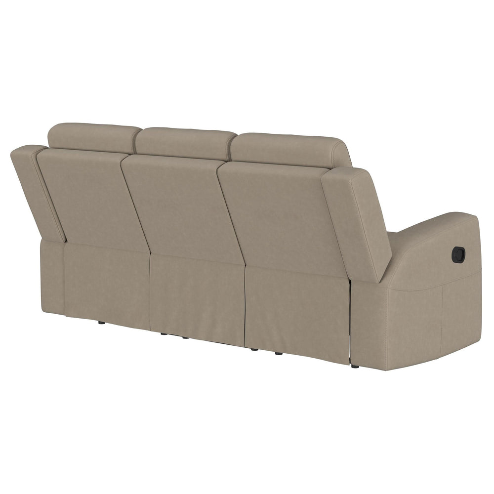 Sofá reclinable móvil tapizado Brentwood en color topo